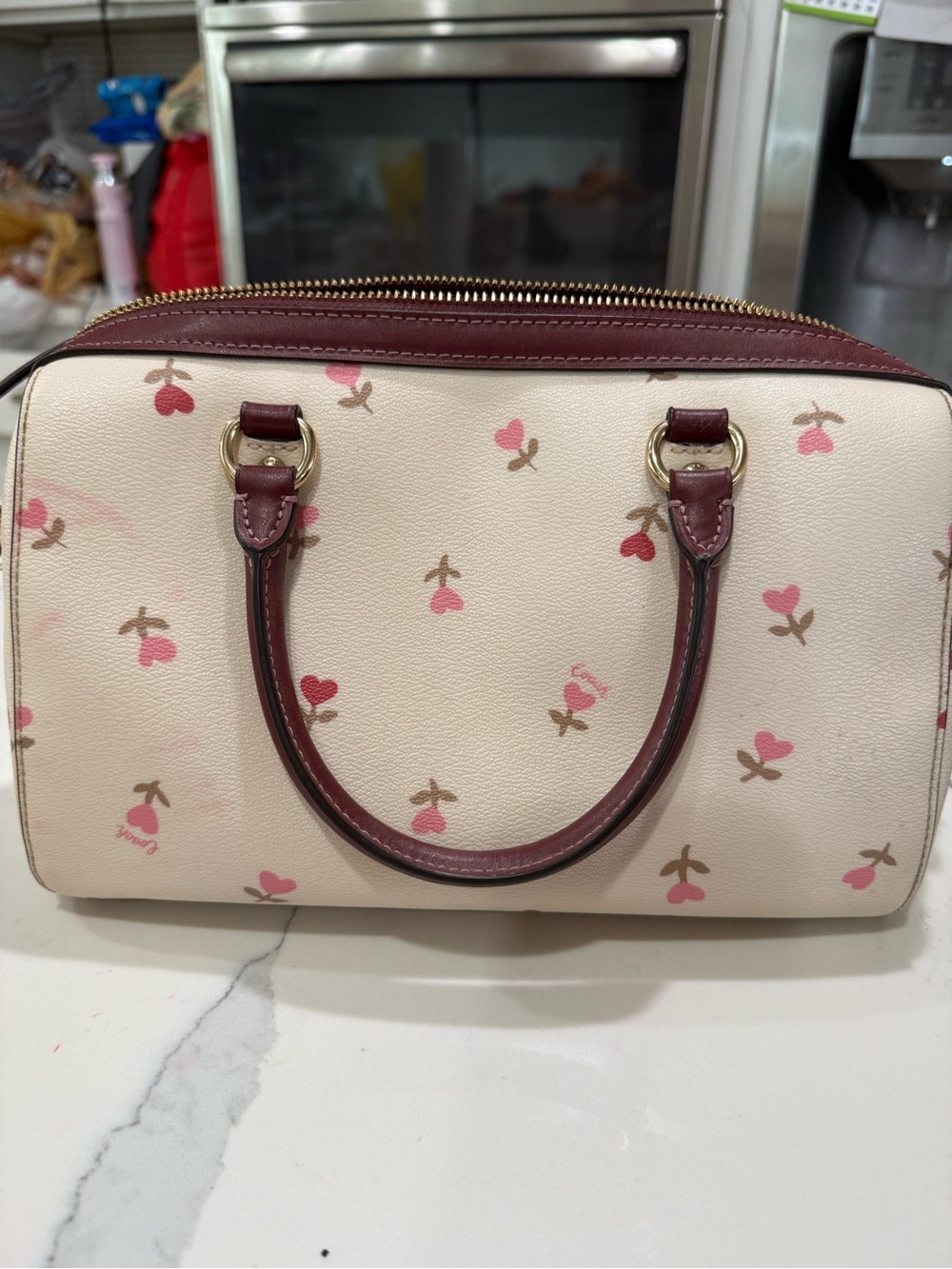 Coach Rowan Satchel with Matching Pouch - Picture 12 of 14
